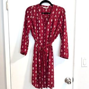 41 hawthorn maroon slip dress with tie waist